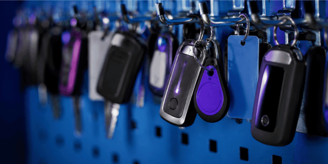 Electronic access fobs and keys used for facilities management